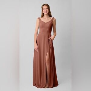 Kennedy Blue size 8 gown, color: spice, sexy yet tasteful side slit dress